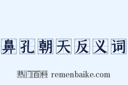鼻孔朝天反义词是什么意思的图片